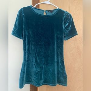 SMALL EMERALD GREEN VELVET TEE